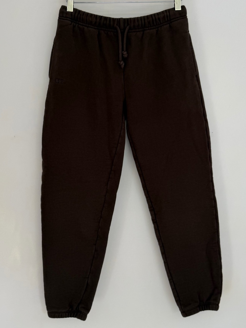 SET Active Chocolate Brown 100% Cotton Balloon Ankle Jogger Sweatpant